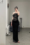 OUDE WAAG Core Velvet New Jet Sleeping skirt OW-23SS-SK05 Black